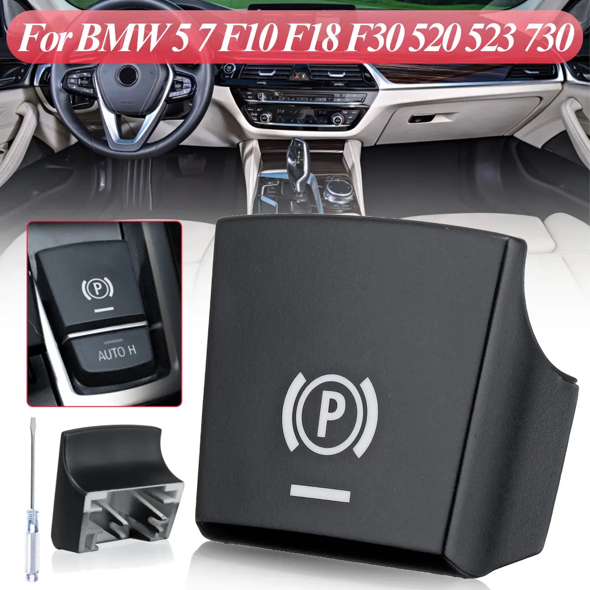 For BMW 1 2 3 4 Series 16-17 ABS Multimedia Switch Button Panel Cover Trim Frame
