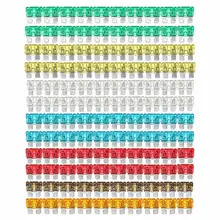Lote de 120 unidades de 7 colores variados de fusible estándar para coche, de 5 A 7,5 A 10 A 15 A 20 A 25 A 30 A