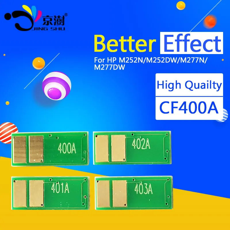 1 комплект тонер-картридж чип CF400A CF401A CF402A CF403A для HP Color LaserJet Pro M252N M252DN MFP M274n M277N M277DW