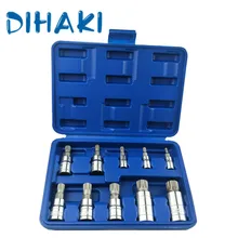 Набор торцевых головок для 10 шт./партия 1/" 3/8" 1/" Набор торцевых головок с тройным квадратным шлицевым наконечником для гаек с защитой от вскрытия