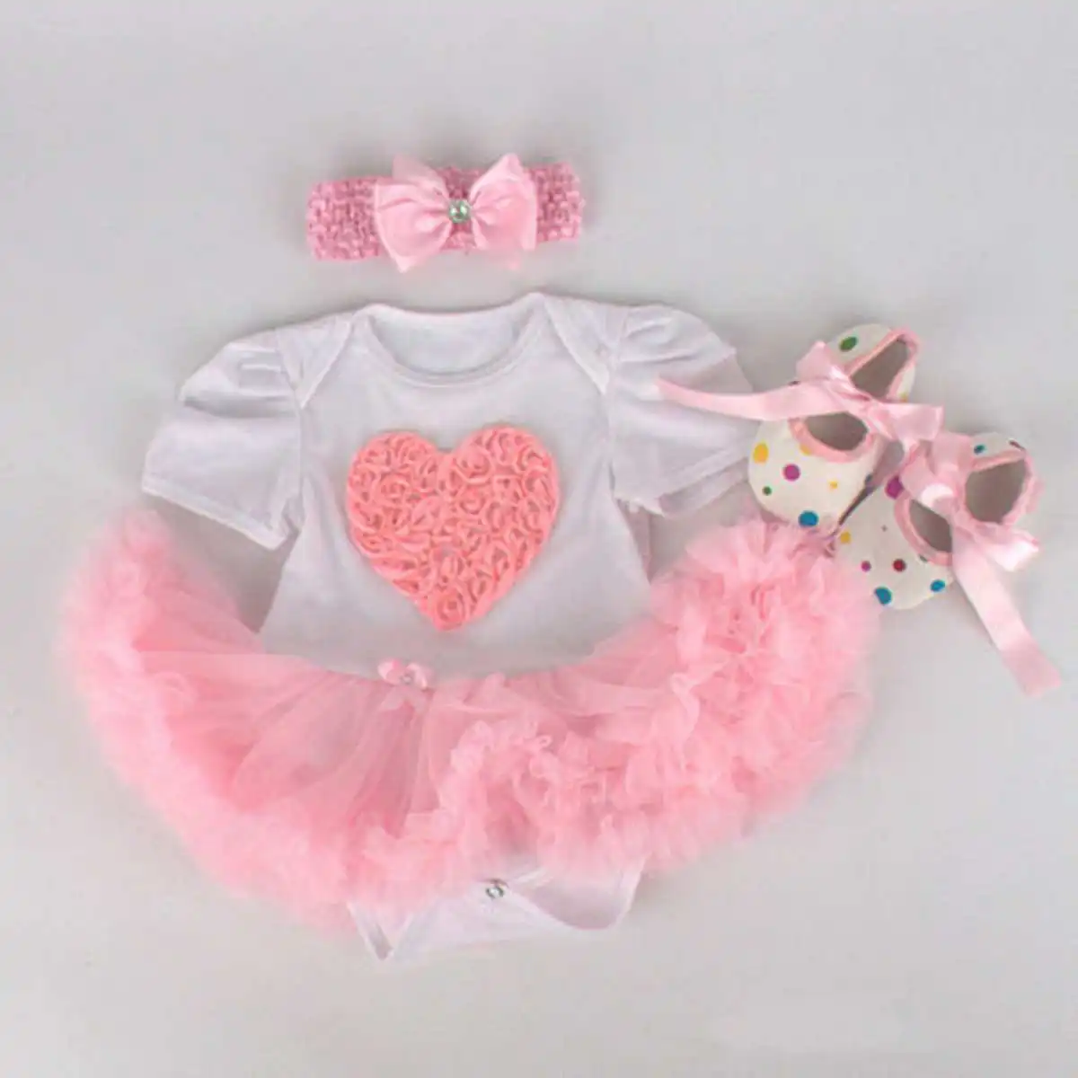 

22'' Handmade Reborn Doll Clothes for Newborn Baby Girl Dress Skirt Shoes Set Children Educational Lifelike Babies Doll Clothing