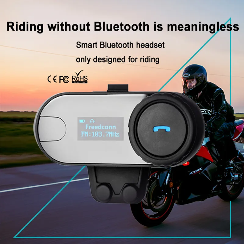 Motorcycle Helmet Bluetooth Headsets Moto Headse LED Display