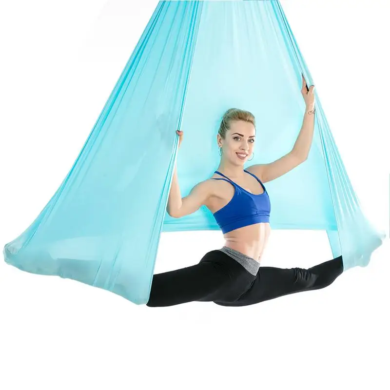 

Yoga Stretchy Aerial Hammock With Extended Buckle Indoor Anti-Gravity Yoga Set Elastic Swing Latest Belts For Training Sports