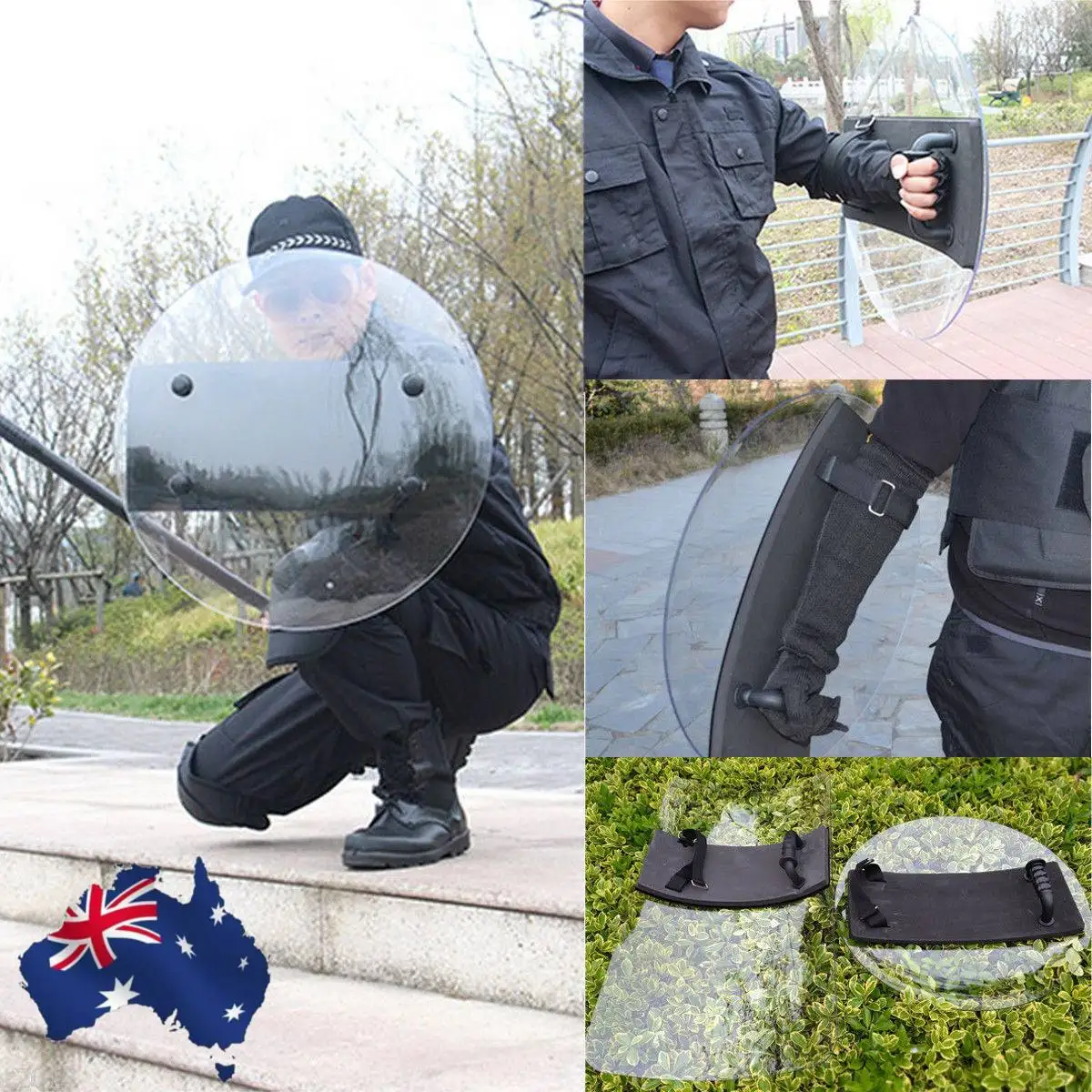 

PC Rectangle Hand-held Shield-Police Anti-Riot Shield For Security Protection