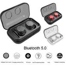 Беспроводные наушники Bluetooth 5,0 наушники с сенсорным управлением настоящие мини водонепроницаемые наушники с зарядным устройством для смартфона