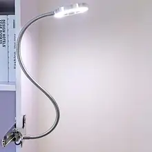 Портативная Настольная лампа с зажимом USB Перезаряжаемый с затемнением Настольный светильник идеально подходит для ночного чтения бровей Татуировка ногтей Красота Макияж