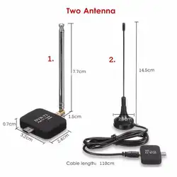 ALLOYSEED DVB-T/DVB-T2/ISDB-T ТВ-тюнер приемник + антенна мини микро USB с двойной антенной для телефона Android для планшета телевизора