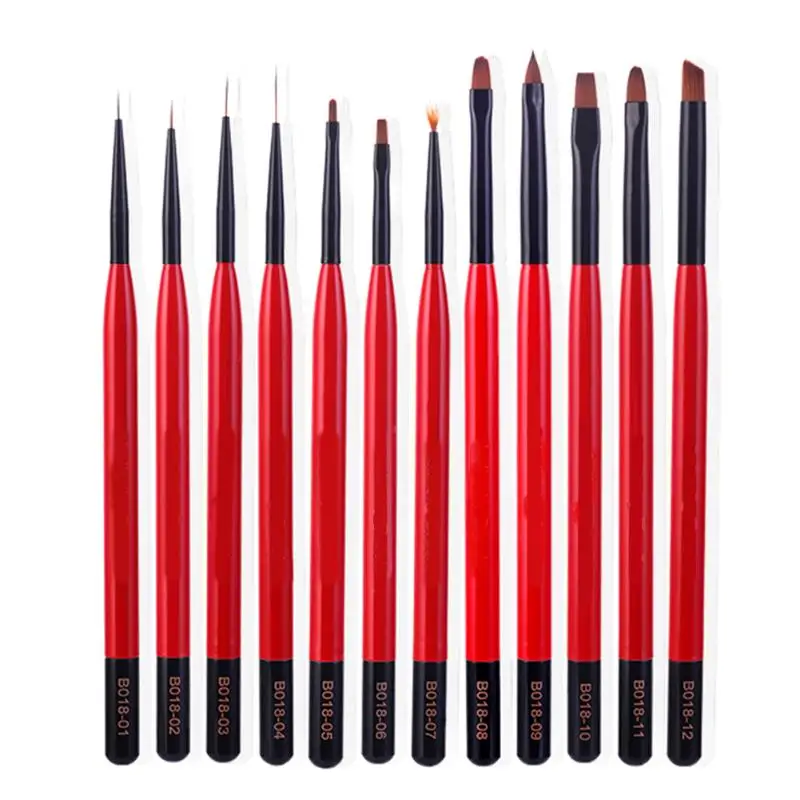 

12pcs Nail Tools Nail Brush Dotting Painting Drawing Pen Brush Nail Art Brush Gel Polish Brushes Tools Nail Gel Painting Pen