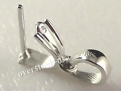 

18K White Gold Pendant Clasp Hook / Middle Size