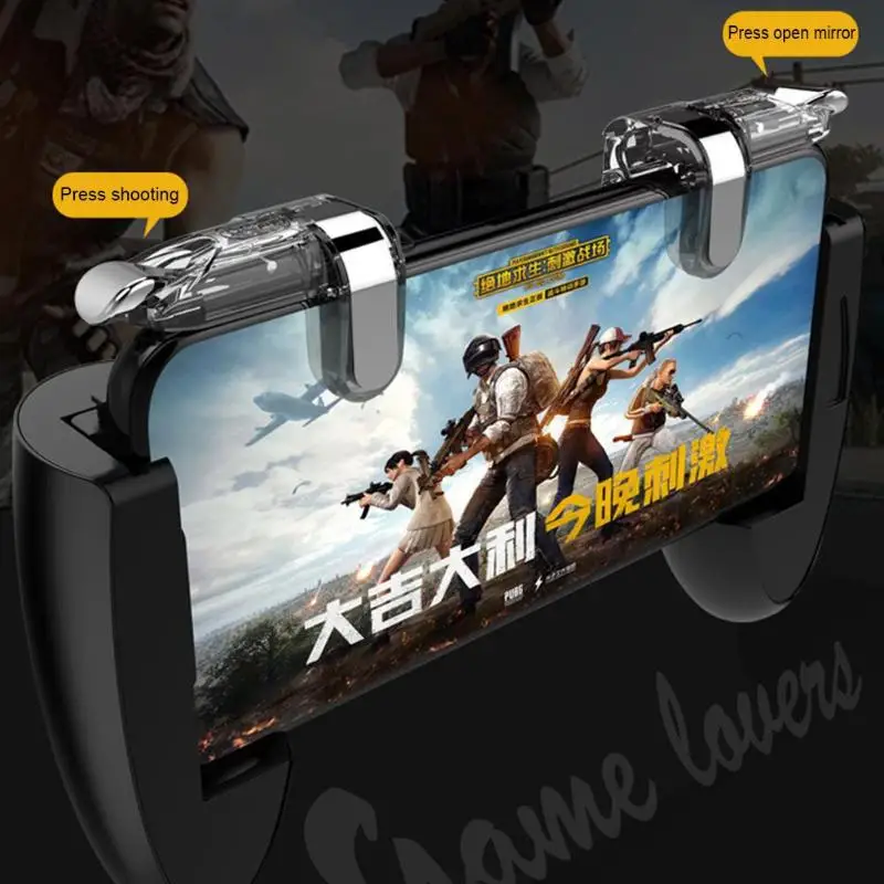 

K03 Mobile Game Gamepad For PUBG Mobile Gaming Trigger Fire Button Joysticks Aim Key L1 R1 Shooter Controller For iPhone