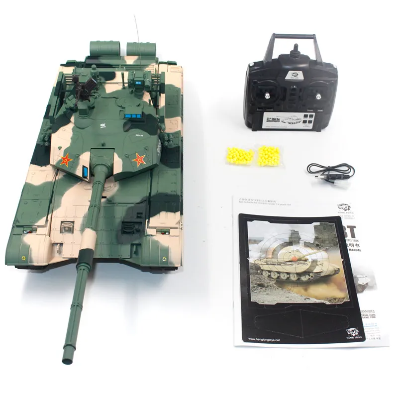 Heng длинный Радиоуправляемый боевой танк Танк 1/16 2 4G вращающийся на 270 градусов