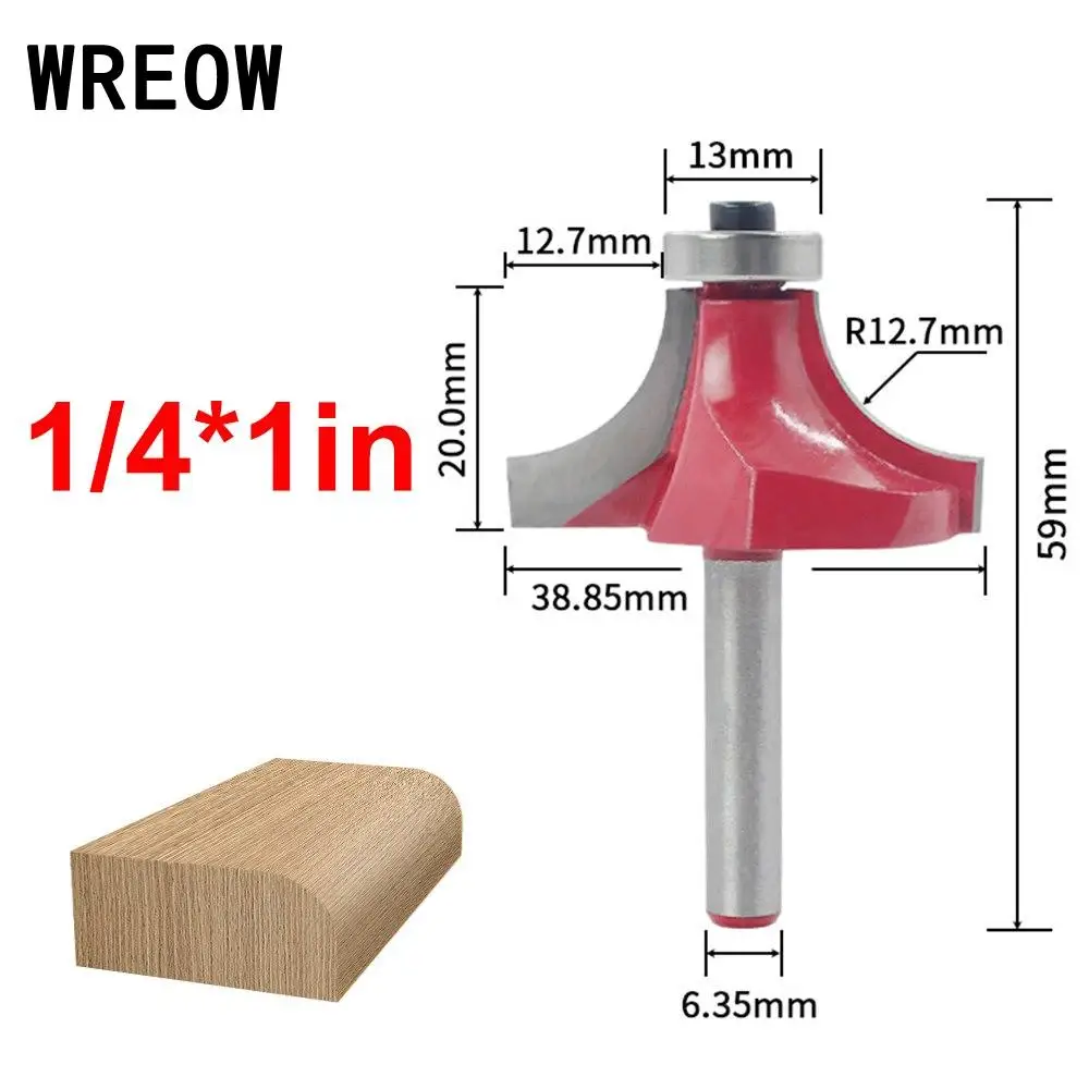 

1/4inch Shank Wood Router Bit Straight End Trimmer Milling Cutter clean flush trim corner round cove box bits tools Mill Cutt