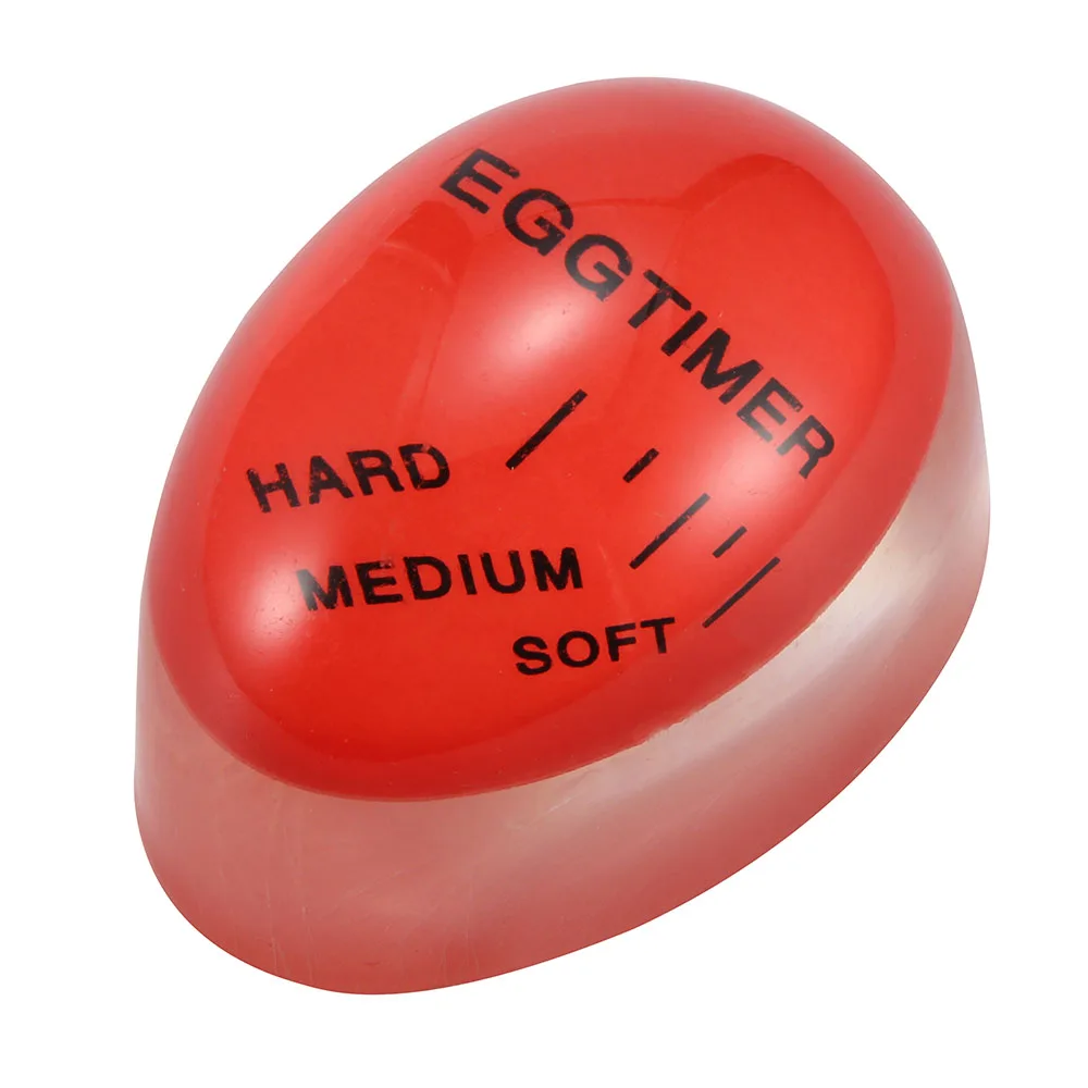 

1pcs Egg Perfect Color Changing Timer Yummy Soft Hard Boiled Eggs Cooking Kitchen Eco-Friendly Resin Egg Timer Red Timer Tools