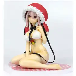 Sonico Рисунок Аниме Супер Sonico сексуальная девушка рождественских Белый бикини обновление Ver. Сексуальная ПВХ фигурка Коллекционная модель