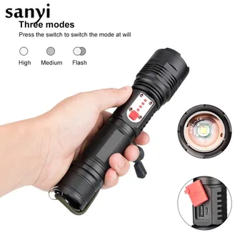 

3 Modes Zoomable XML-T6 LED Flashlight Lanterna Led Tactical USB Flashlight Outdoor Camping Flashlight Torch for Power Bank