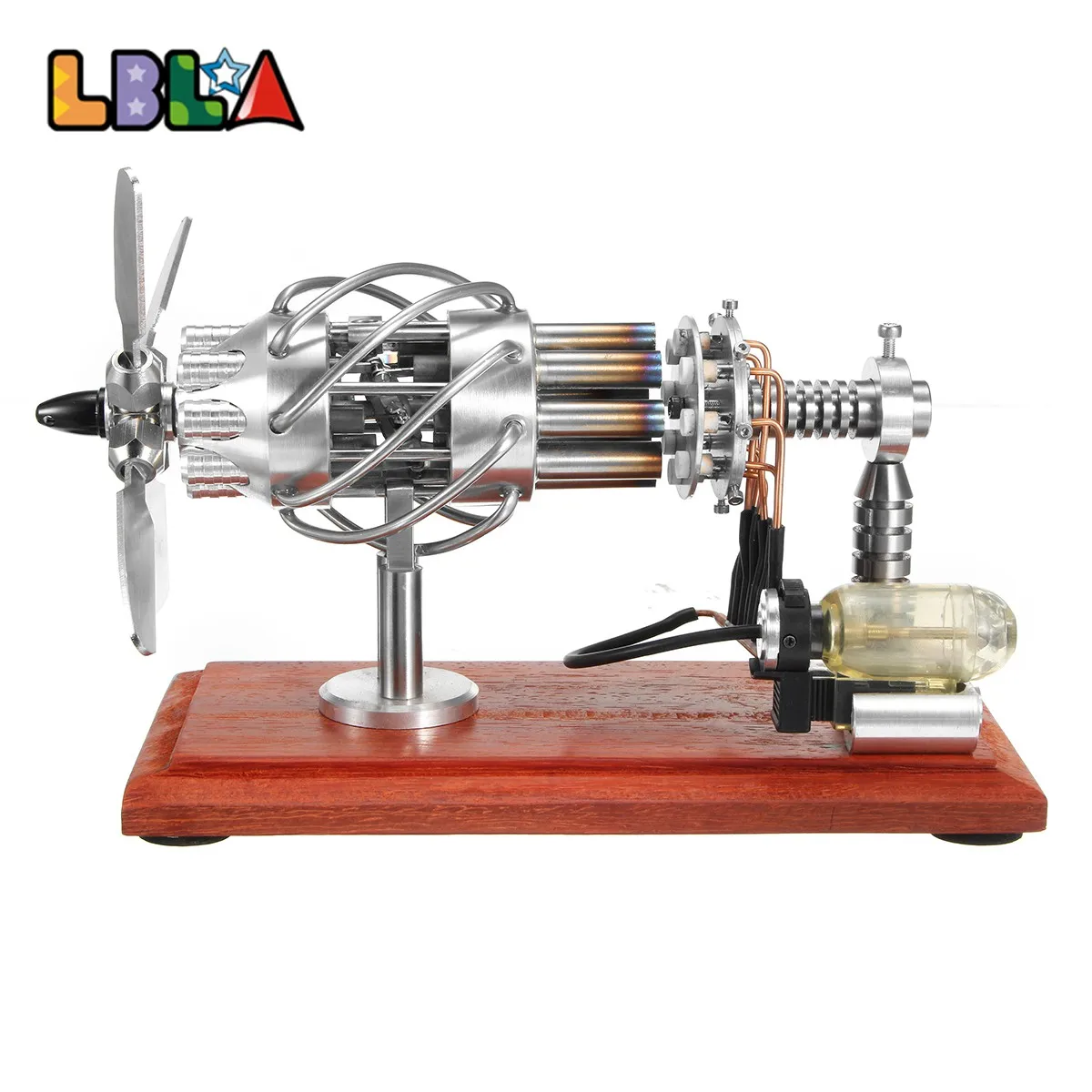 

LBLA 16 Cylinder Hot Air Stirling Engine Motor Model Motor Engine Toy Engine NEW Hot Air Swash Plate Toys Kids Educational