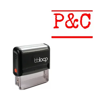 

Bbloop 'P&C' Self-Inking Office Stamp, Rectangular Typewriter Style
