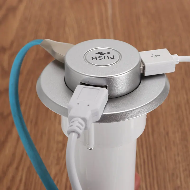  Bakeey 3 Ports HUB Desktop Embedded USB Charger Adapter Office Home Desk Hole Charge Station for Sa