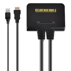 1 х 2 порта USB HDMI KVM переключатель Switcher с кабелем для двух мониторов клавиатура мышь
