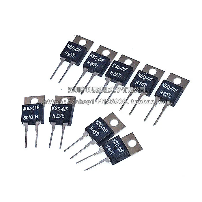 

0C 5 10 15 20 25 35 DegC NC Normally Closed NO Normally Open 1.5A Thermal Switch Temperature Sensor Thermostat KSD-01F JUC-31F