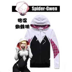 2019 XXXXXL XXXXL паук Гвен человек паук косплэй костюм 3D куртка на молнии пальто наряд костюмы толстовки Толстовка для мужчин женщин