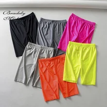 BRADELY Michel,, летние, вечерние, ночные, женские, жемчужный светильник, чистый цвет, высокая талия, эластичные, короткие, длинные леггинсы