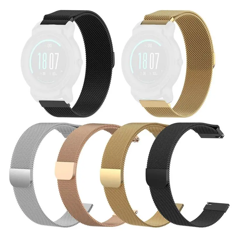 Для Ticwatch E2 магнитный с миланским плетением спортивный ремешок из нержавеющей