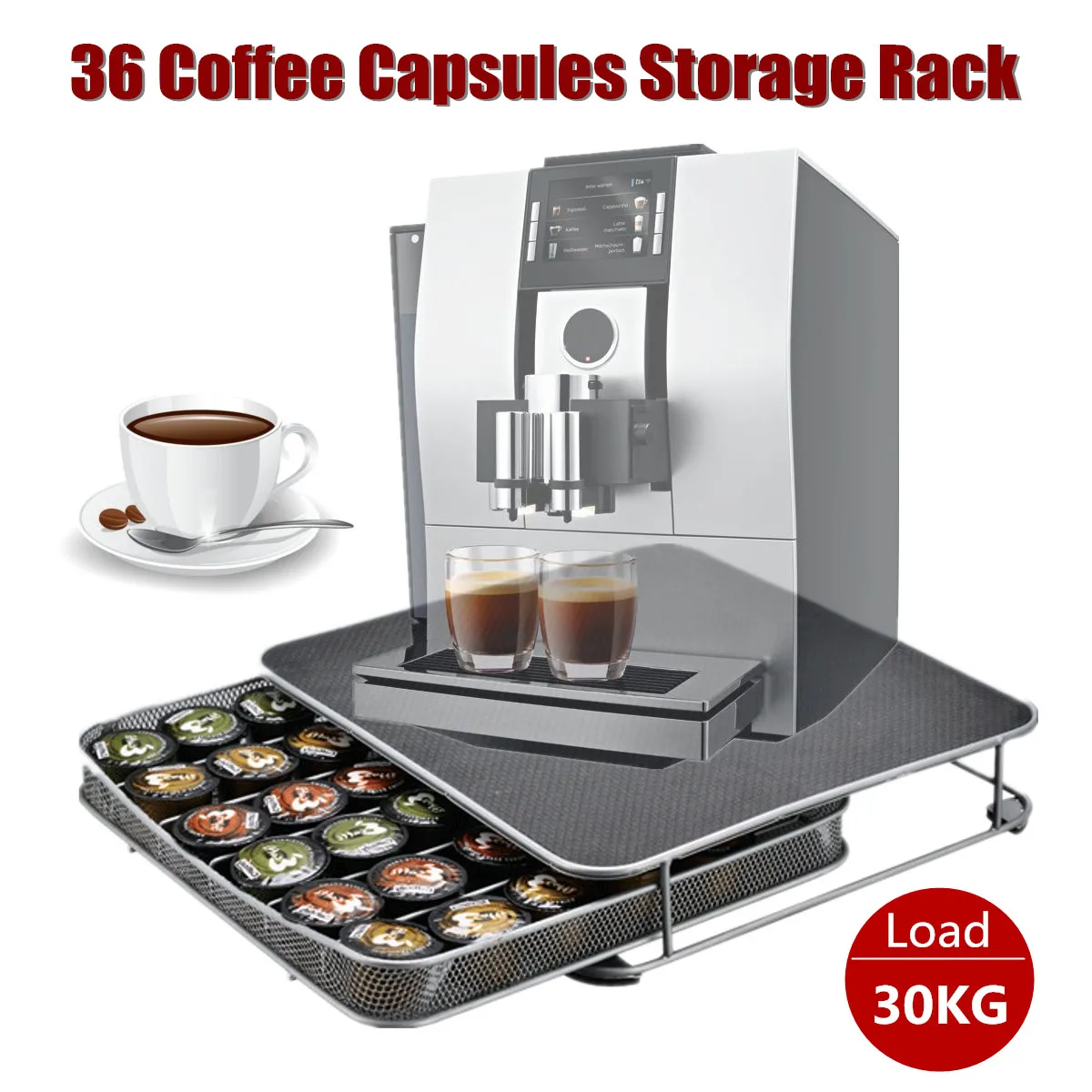 36 نسبرسو القهوة كبسولات تخزين رف موزع المنظم منصة دعاية Coffeeware اكسسوارات المطبخ المنزل مكتب باريستا 36 نسبرسو القهوة كبسولات تخزين رف موزع المنظم منصة دعاية Coffeeware اكسسوارات المطبخ المنزل مكتب باريستا