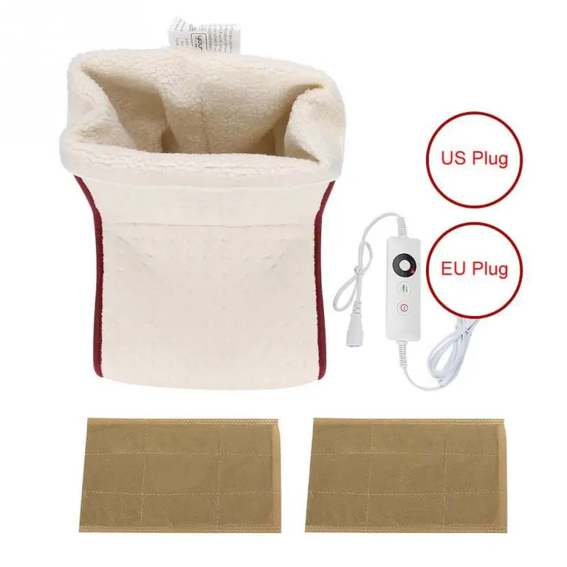 

Heated Plug-Type Electric Warm Foot Warmer Washable Heats Control Settings Warmer Cushion Thermal Foot Warmer Massage