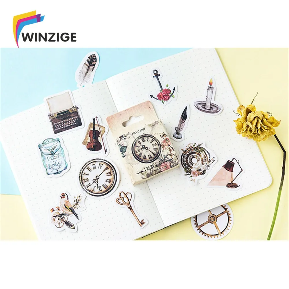 

46Pcs Vintage Stickers For Journal Diary Notebook Planner Scrapbook Decoration Sticker Diy Gift Card Stickers Arts Craft