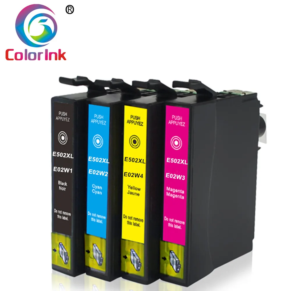 ColoInk 4 чернилами для Epson 502XL чернильный картридж T502XL Expression Home XP-5100 XP-5105 WF-2860DWF WF-2865D