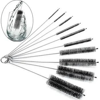 

10pcs Nylon Tube Brushes Straw Set for Drinking Straws / Glasses / Keyboards / Jewelry Cleaning