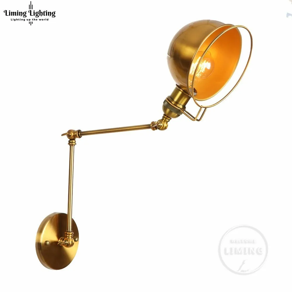 Retro Industrial Decor Vintage Sconce Wall Lights Adjustable Arm Bedroom Study Wandlamp Led Wall Lamp Antique Fixture Lighting