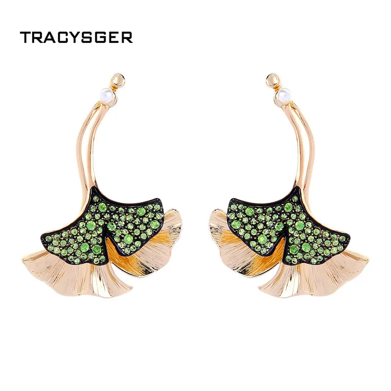 

AB-ed01636c/TRACYSGER/Retro leaves with removable earrings