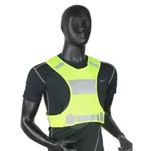 Мужской открытый бегущий отражающий жилет Легкий безопасный однотонный Короткий без рукавов унисекс спортивный жилет все сезоны
