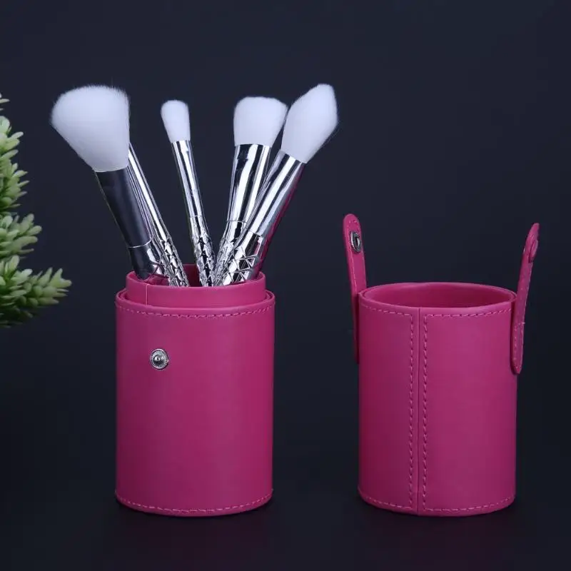 

Makeup Brushes Tool Leather Cup Holder Case Makeup Brush Pen Storage Empty Holder Cosmetic Cup Case Box Makeup Tools