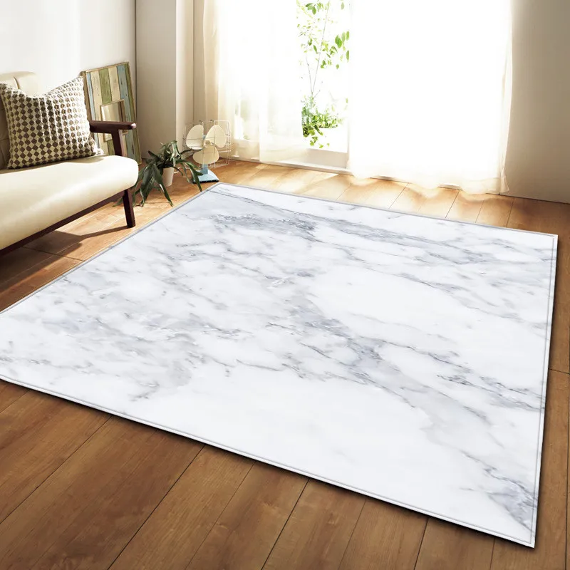 Us 17 36 30 Off Nordic Europe White Black Marble Large Carpets Rugs Bedroom For Kids Living Room Sofa Tatami Floor Mat Tapis Dywan Dropshipping In