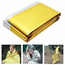 210x160 см чрезвычайных спасательное одеяло оказание первой помощи теплоизоляционные Водонепроницаемый для защиты от ветра Вес для спорта на открытом воздухе