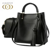 Новая женская сумка 2 шт./компл. с мини-сумочкой через плечо повседневные кисточки PU кожаные композитные сумки для женщин девушек Sac