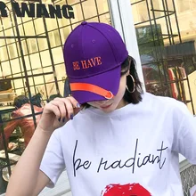 Новая корейская ткань вышивка буквы быть иметь бейсбольная Кепка шляпа индивидуальная повязка сплошной цвет Личная шляпа