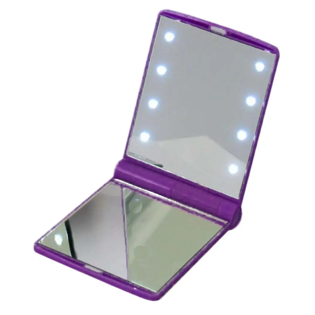 Portable Mini Make Up Foldable LED Light Plane Makeup 3V Alkali 12V Battery 23A Home Casual Mirror 8pcs | Лампы и освещение