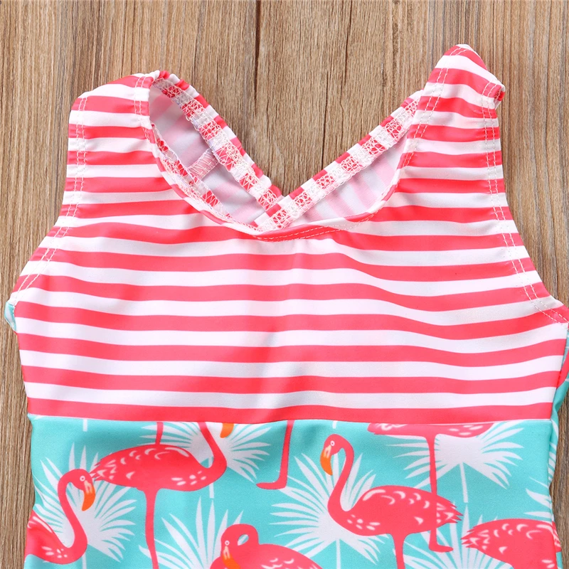 

Flamingo Swimsuit Girls Swimwear One Piece Swimsuit For Children Bathing Suit Girls Swimming Clothes Baby Swimwear