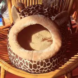 Мягкий теплый домик для собак Леопардовый спальный мешок для домашних животных домик для маленьких средних собак кошек товары для