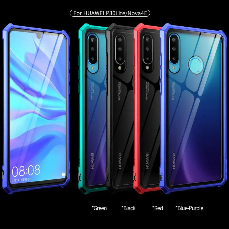 Для Huawei P30 Pro Lite чехол Роскошный тонкий алюминиевый бампер Металлический