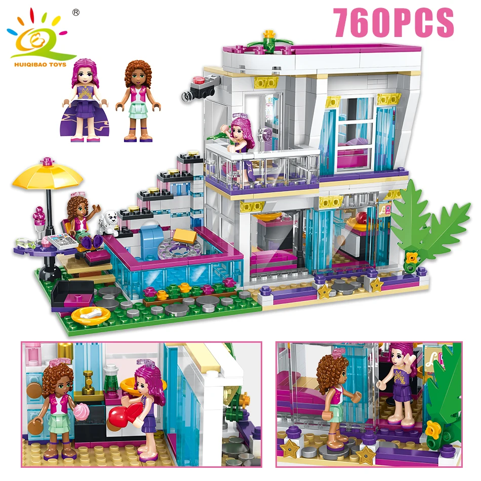 Skup Tanie 760pcs Pop Star Livi 039s House Building Block