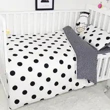 Комплект из 3 предметов, детская кроватка с героями мультфильмов, Комплект постельного белья из чистого хлопка, детская кроватка, простыня, пододеяльник, наволочка без наполнителя