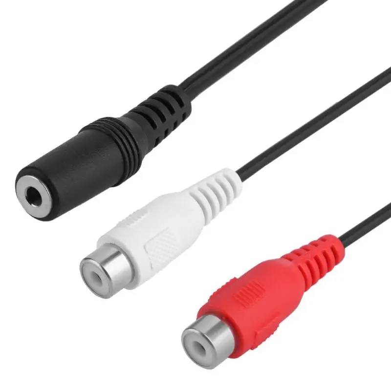 Универсальный 3 5 мм стерео аудио Женский Джек 2 RCA Разъем для наушников Y сплиттер