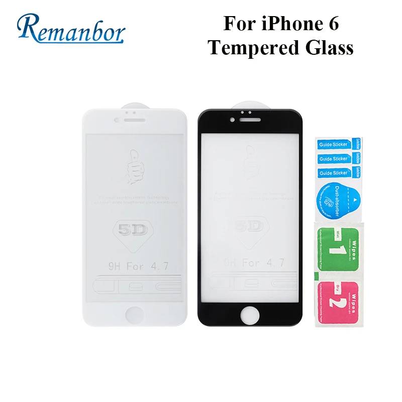 Remanbor For iPhone 6 5D Tempered Glass Screen Protector Film 4.7\ Remanbor For iPhone 6 5D Tempered Glass Screen Protector Film 4.7\