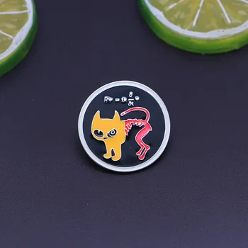 

20pcs/lot Formulas Brooches Schrodinger's Cat Enamel Pin for Kids Lapel Pin Hat Bag Pins Denim Jacket Women Brooch Badge Q1086