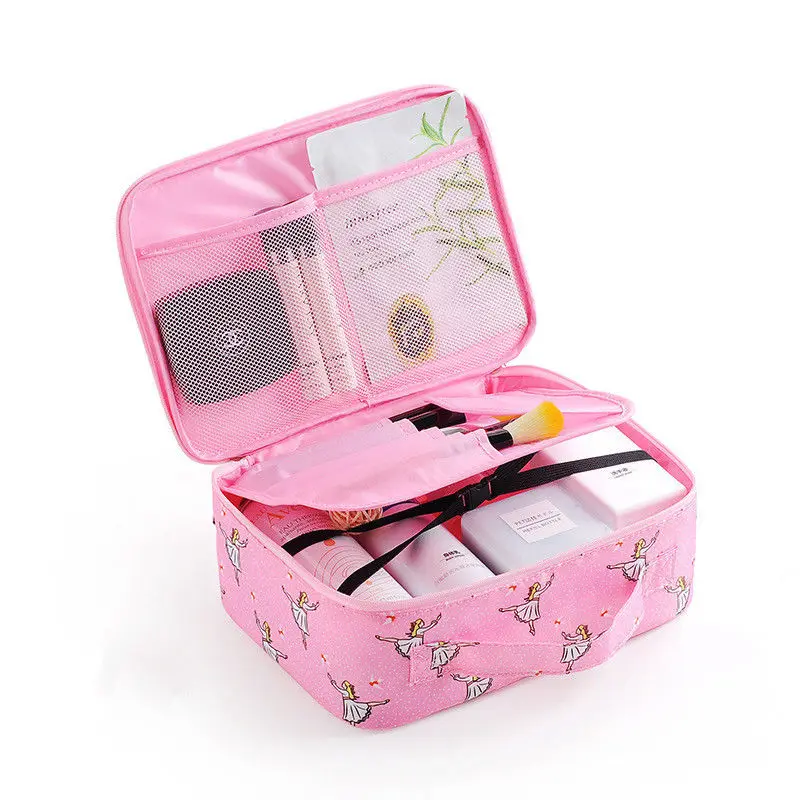 New Women Multifunction Travel Cosmetic Bag Makeup Case Pouch Toiletry Organizer Large Pretty